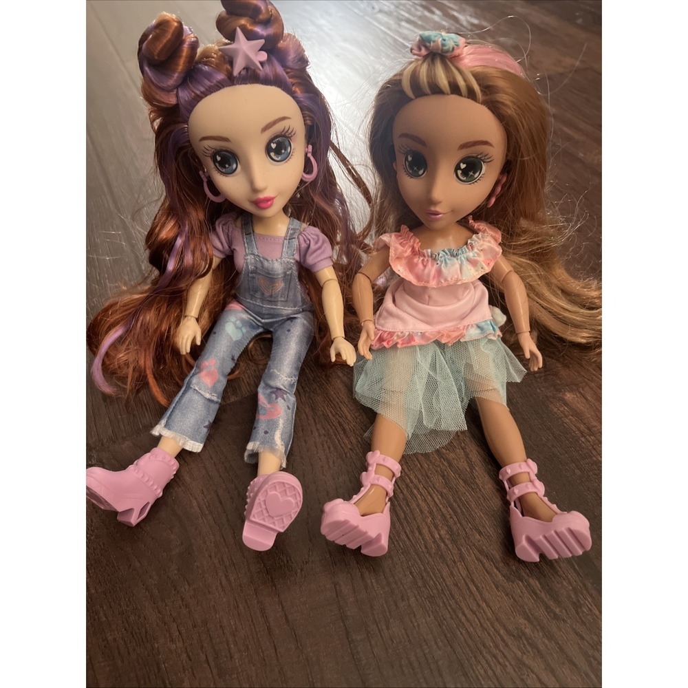 LOT 2 B-Kind Daisy Ivy Fashion Doll 12" Eco RECYCLED Plastic Articulated‎ Toys